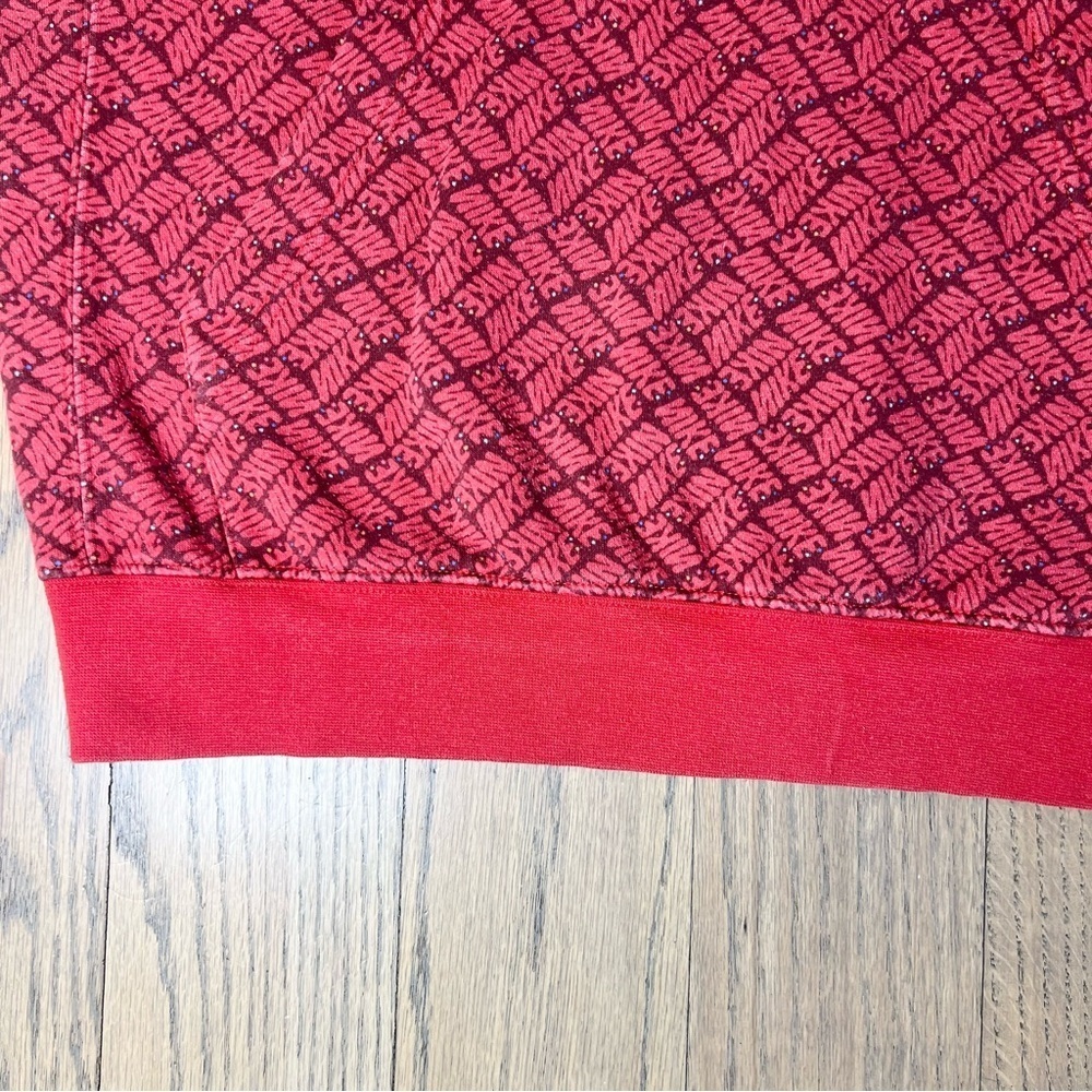Nike Essentials Red All Over Print Pullover Hoodie Sweatshirt Size Small - Picture 8 of 16
